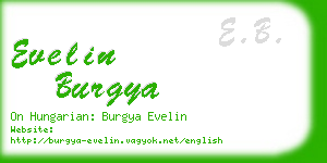 evelin burgya business card